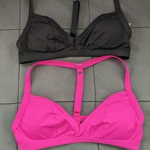 2 New Oakley Womens swimsuit tops 1 black 1 fusha US Size Small